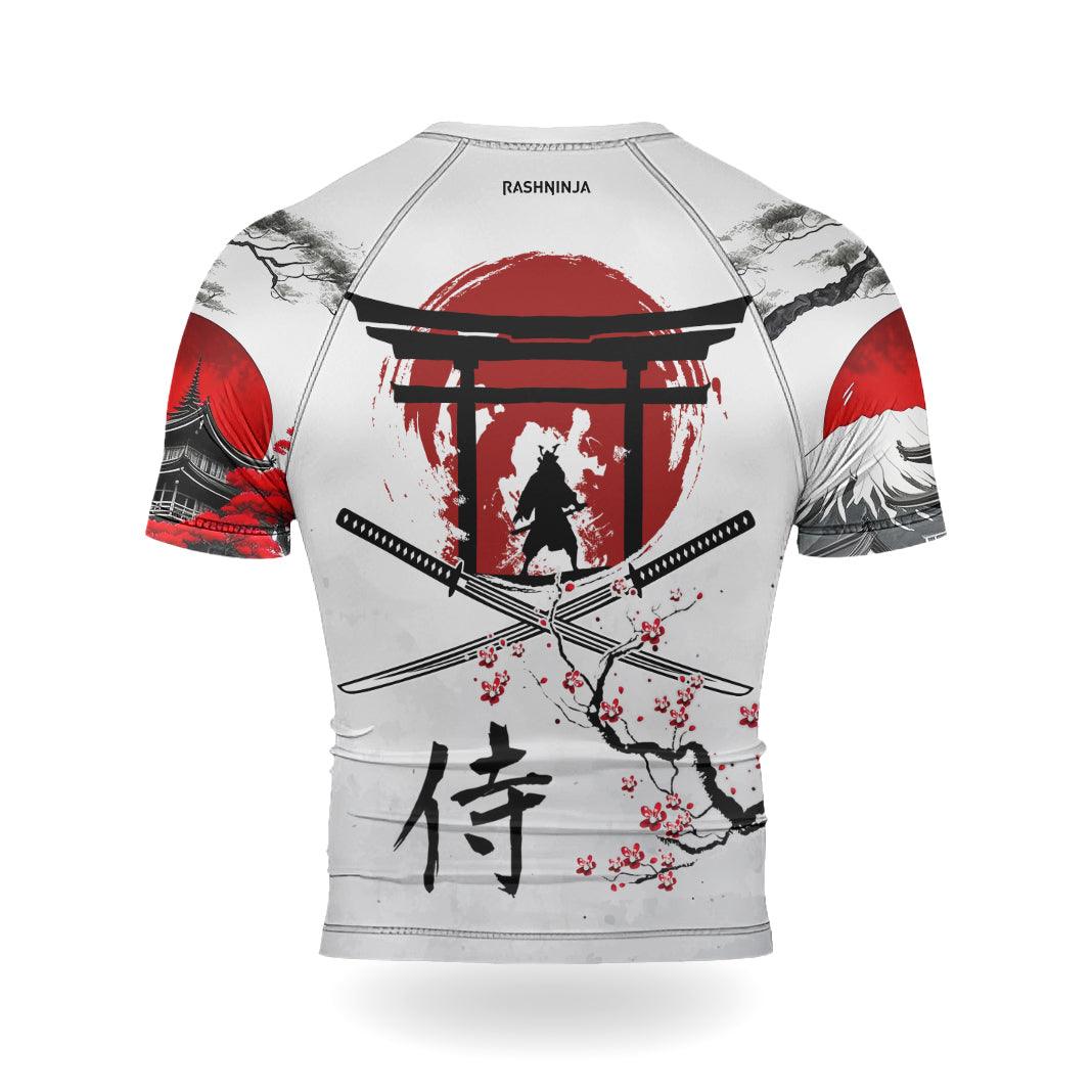 Rashninja Sakura Samurai Men's Short Sleeve Rash Guard - Rashninja LLC