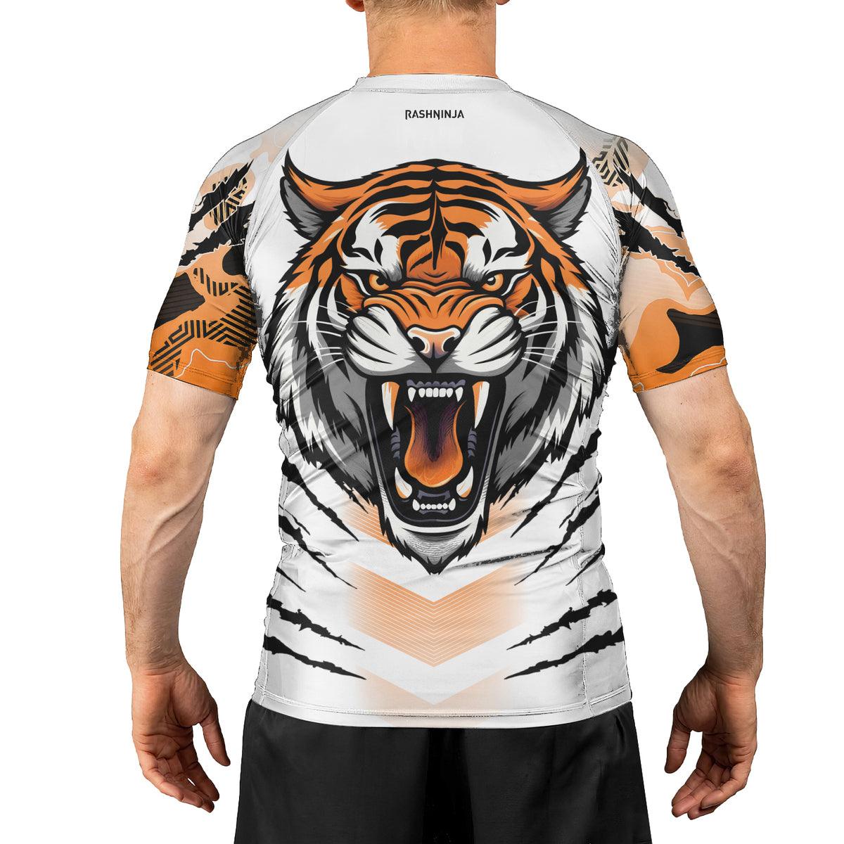 Rashninja Wild Tiger Men's Short Sleeve Rash Guard - Rashninja LLC