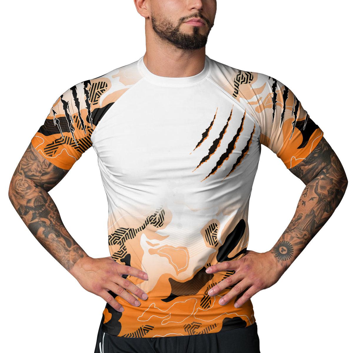 Rashninja Wild Tiger Men's Short Sleeve Rash Guard - Rashninja LLC