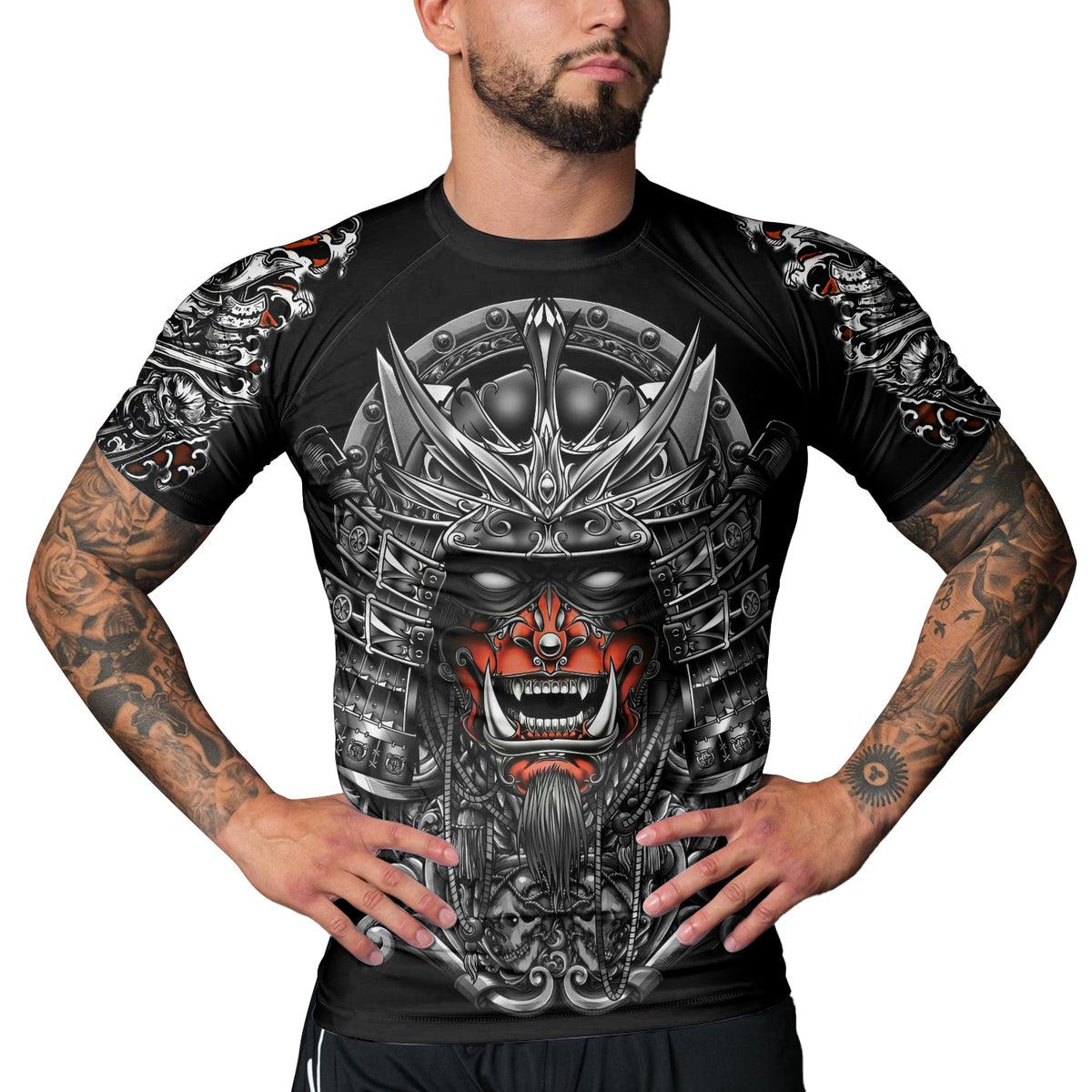 Rashninja Ghost Samurai Men's Short Sleeve Rash Guard - Rashninja LLC