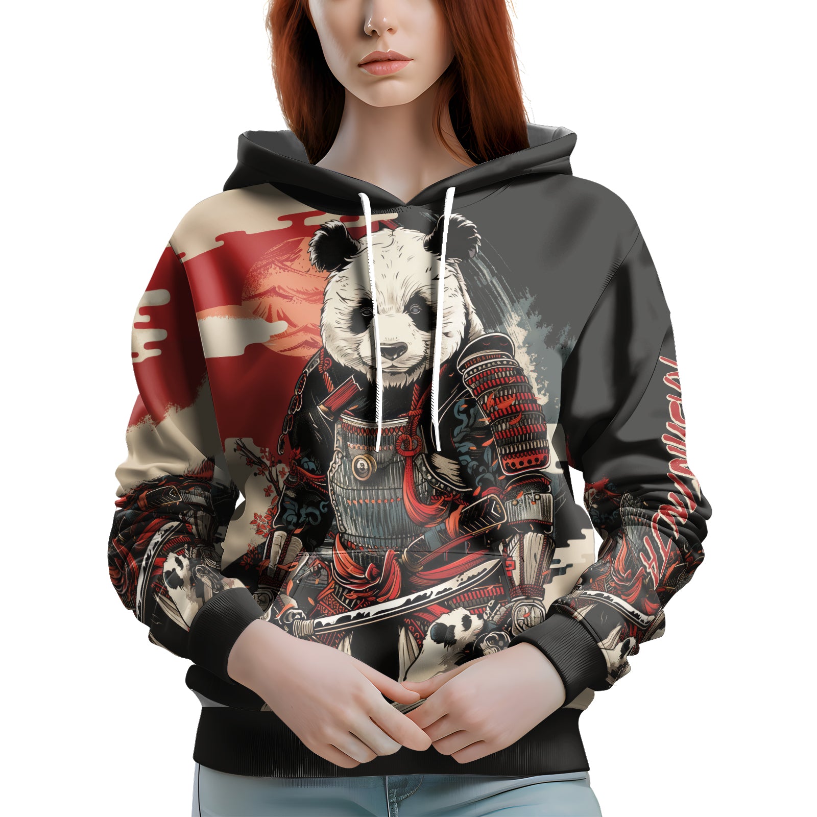 Rashninja Panda Samurai Warrior AOP Hoodie