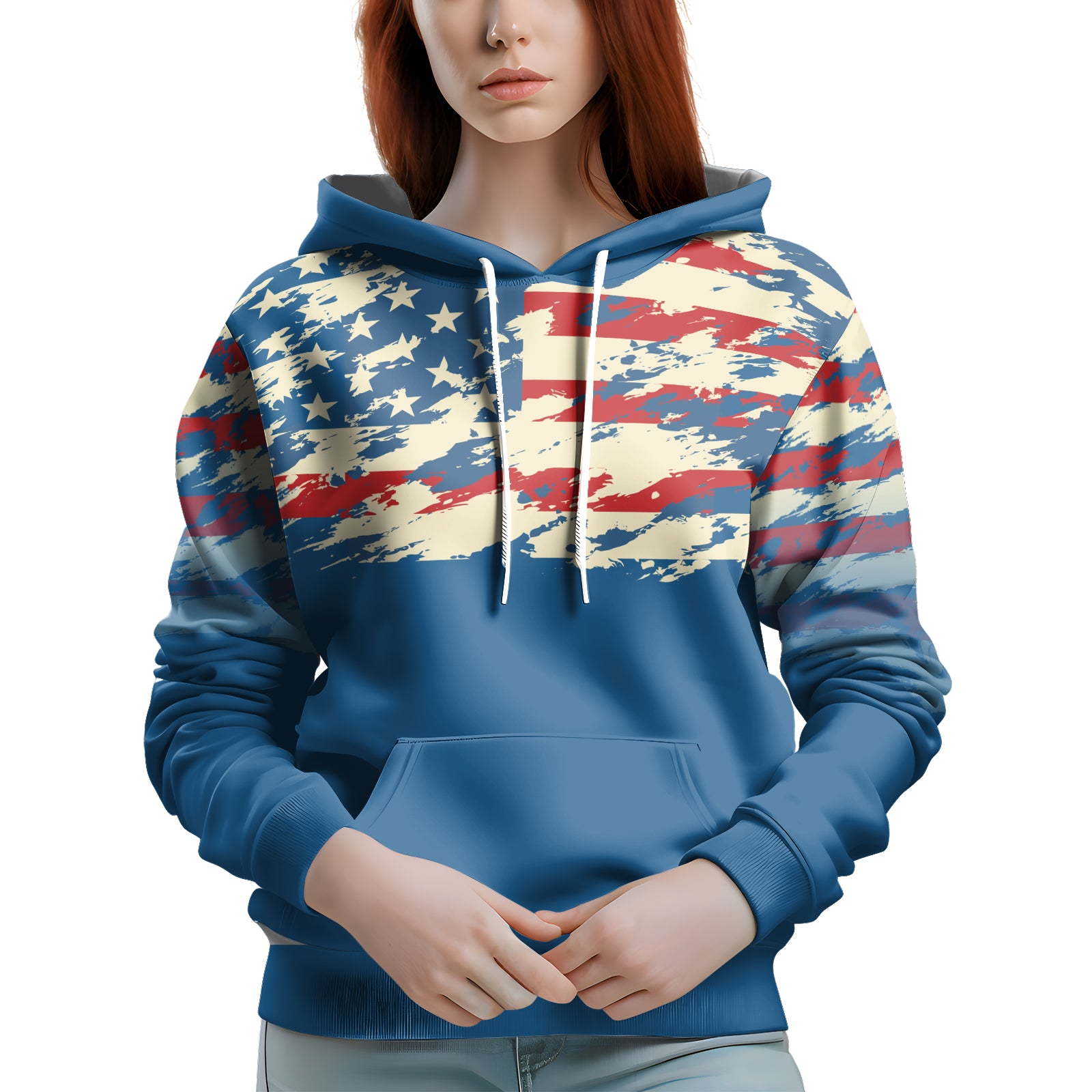 Rashninja American Flag Patriotic AOP Hoodie | Patriotic Hoodies