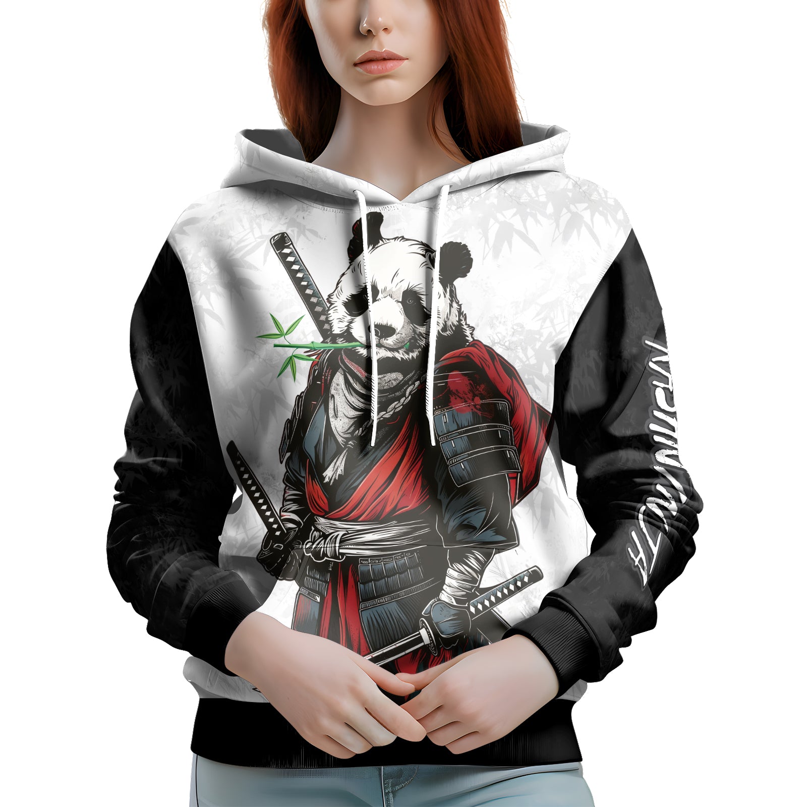 Rashninja Mystic Warrior Panda Samurai AOP Hoodie