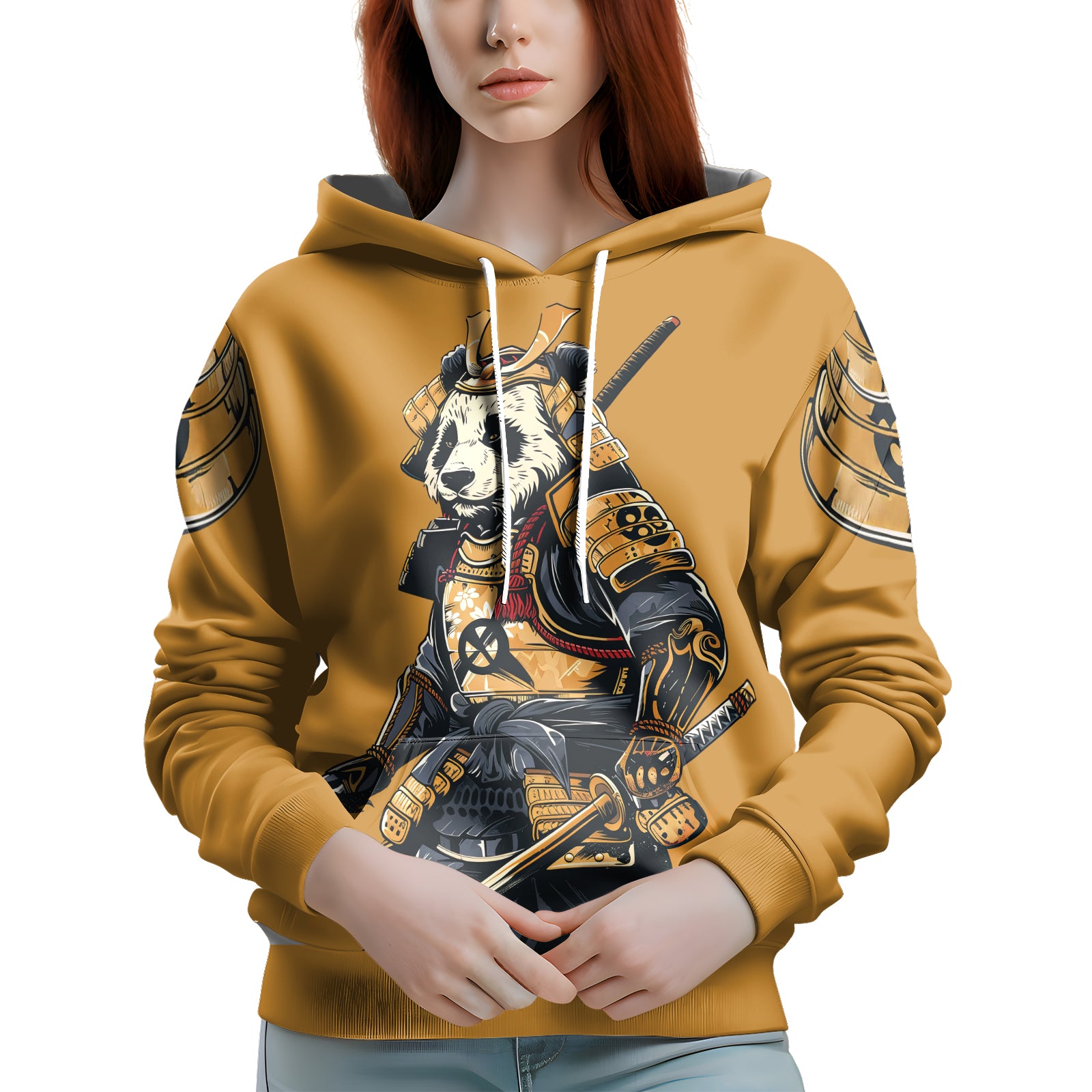 Rashninja Samurai Panda Strikes AOP Hoodie