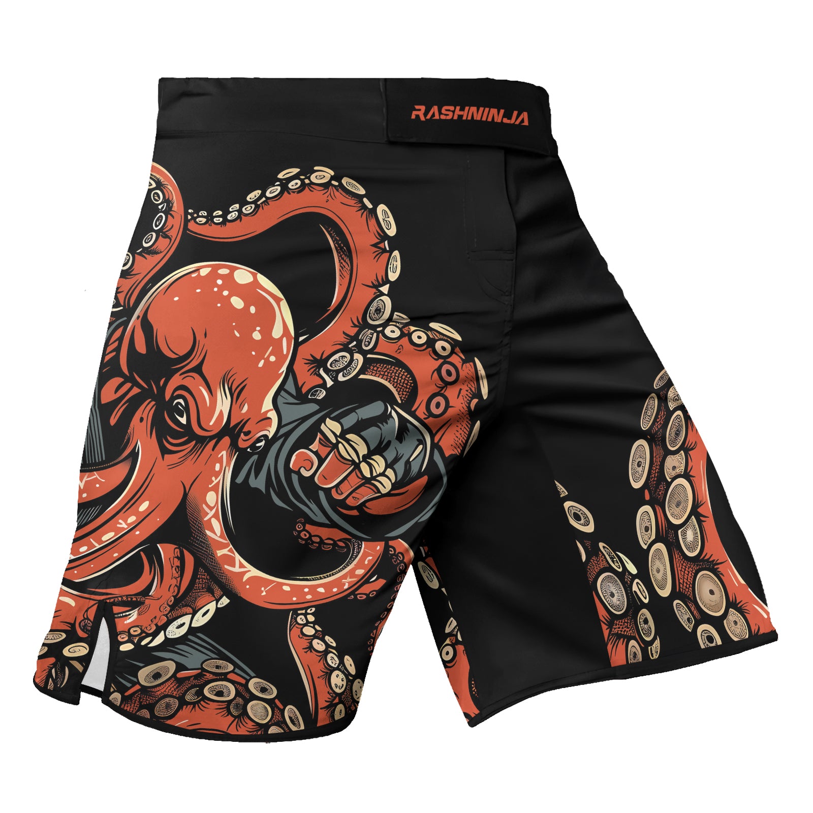 Rashninja Octopus Red Men's Fight Shorts