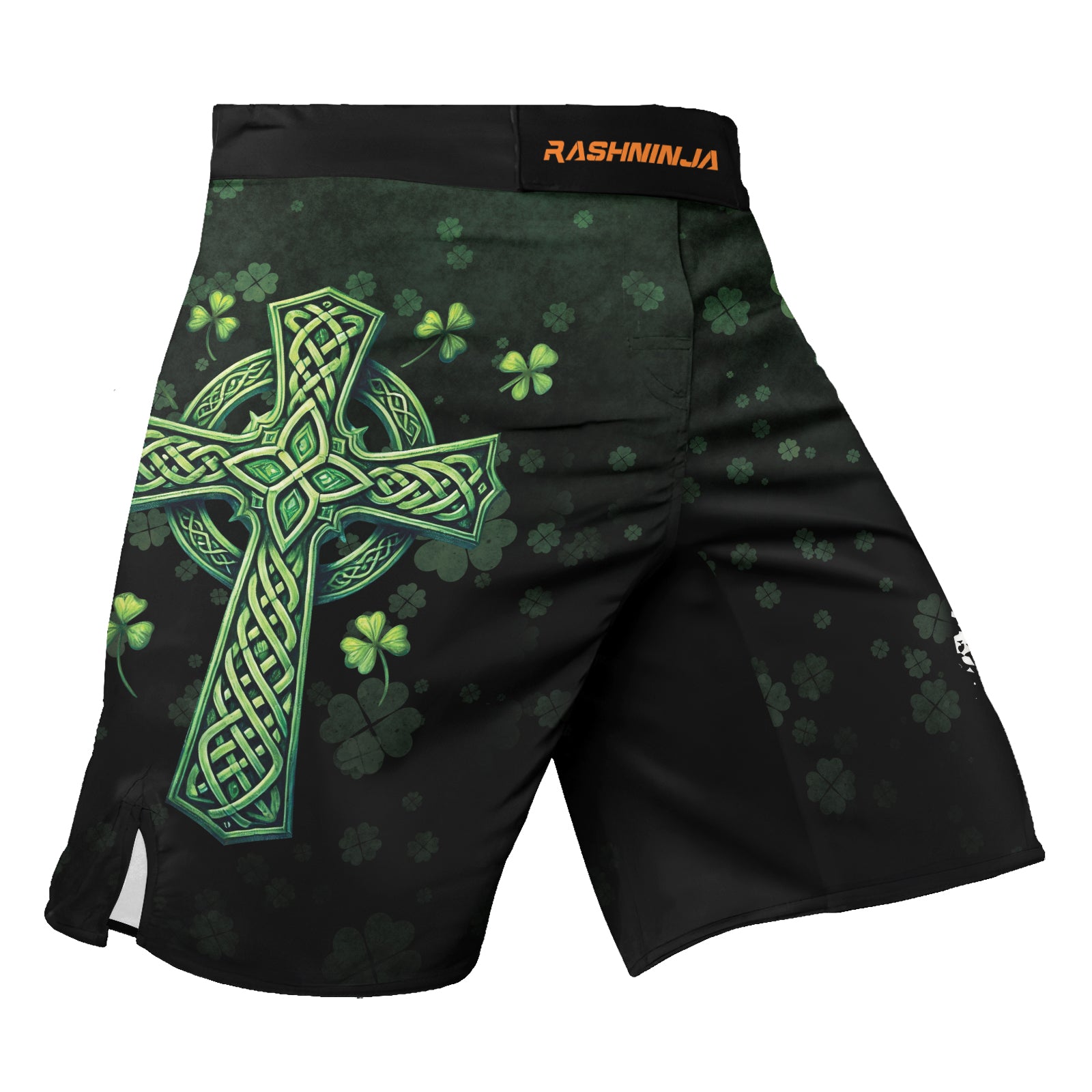 Rashninja Irish Patrick Men's Fight Shorts | Irish Patrick MMA Shorts