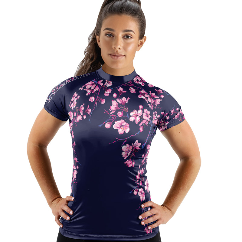 Rashninja Sakura Blossom Women's Short Sleeve Rash Guard