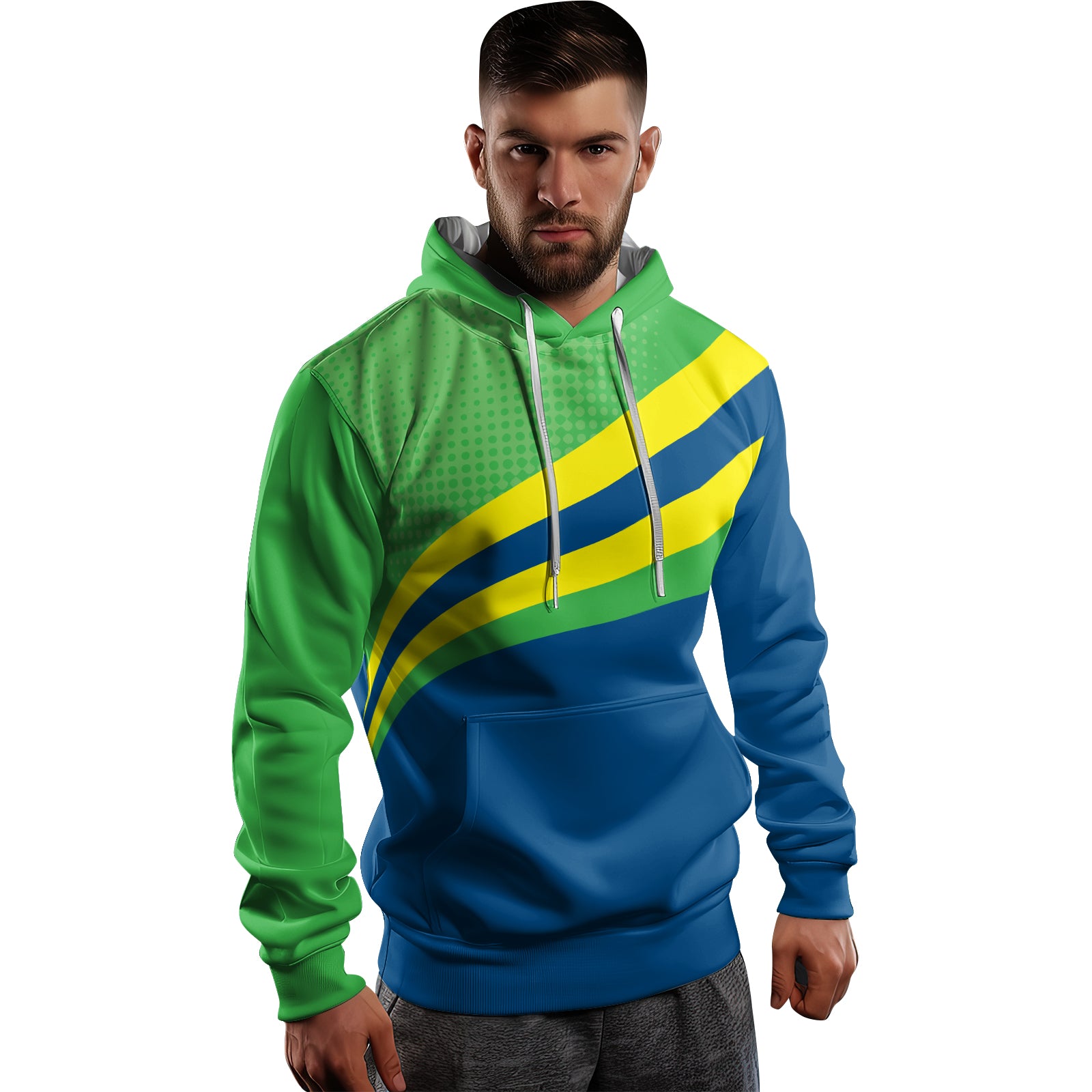 Rashninja Brazilian Pride Grappler AOP Hoodie | Brazil Flag Hoodie