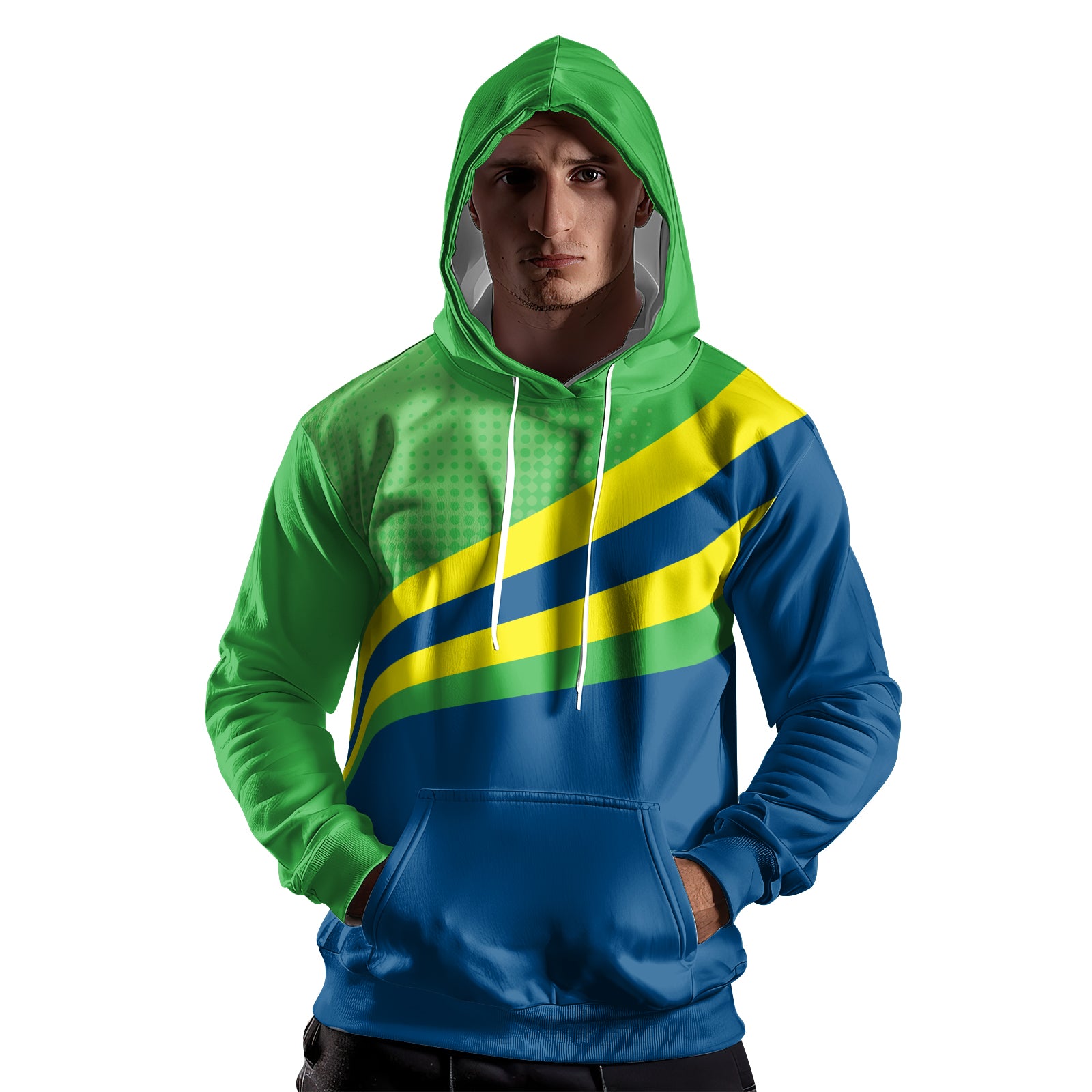 Rashninja Brazilian Pride Grappler AOP Hoodie | Brazil Flag Hoodie