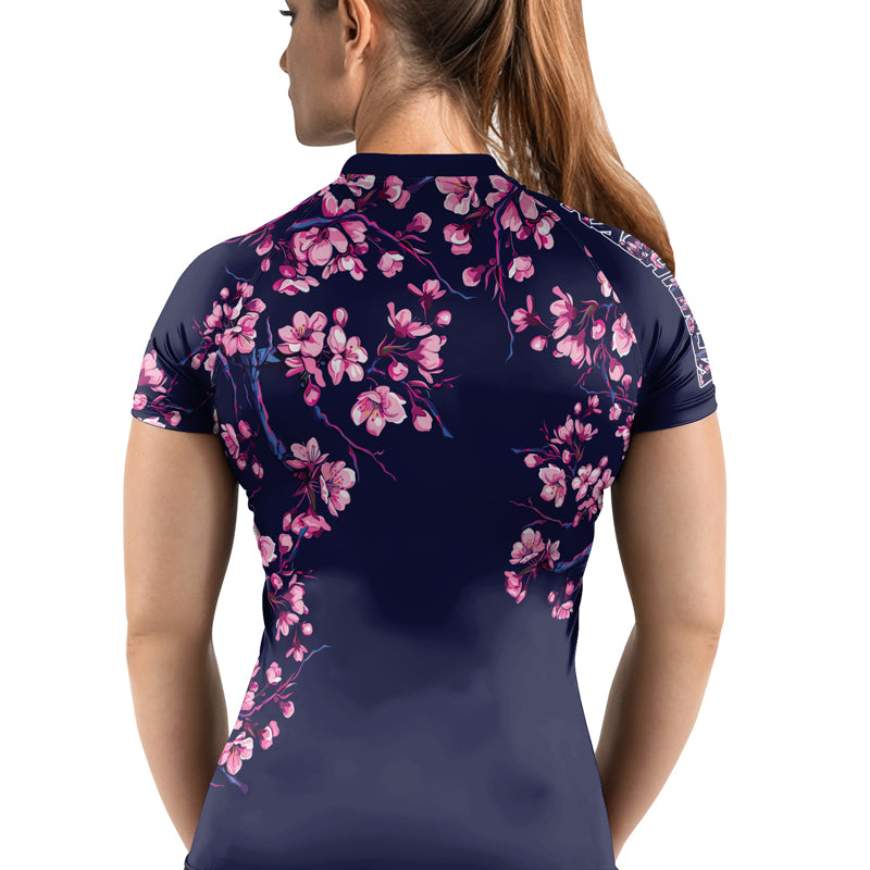 Rashninja Sakura Blossom Women's Short Sleeve Rash Guard