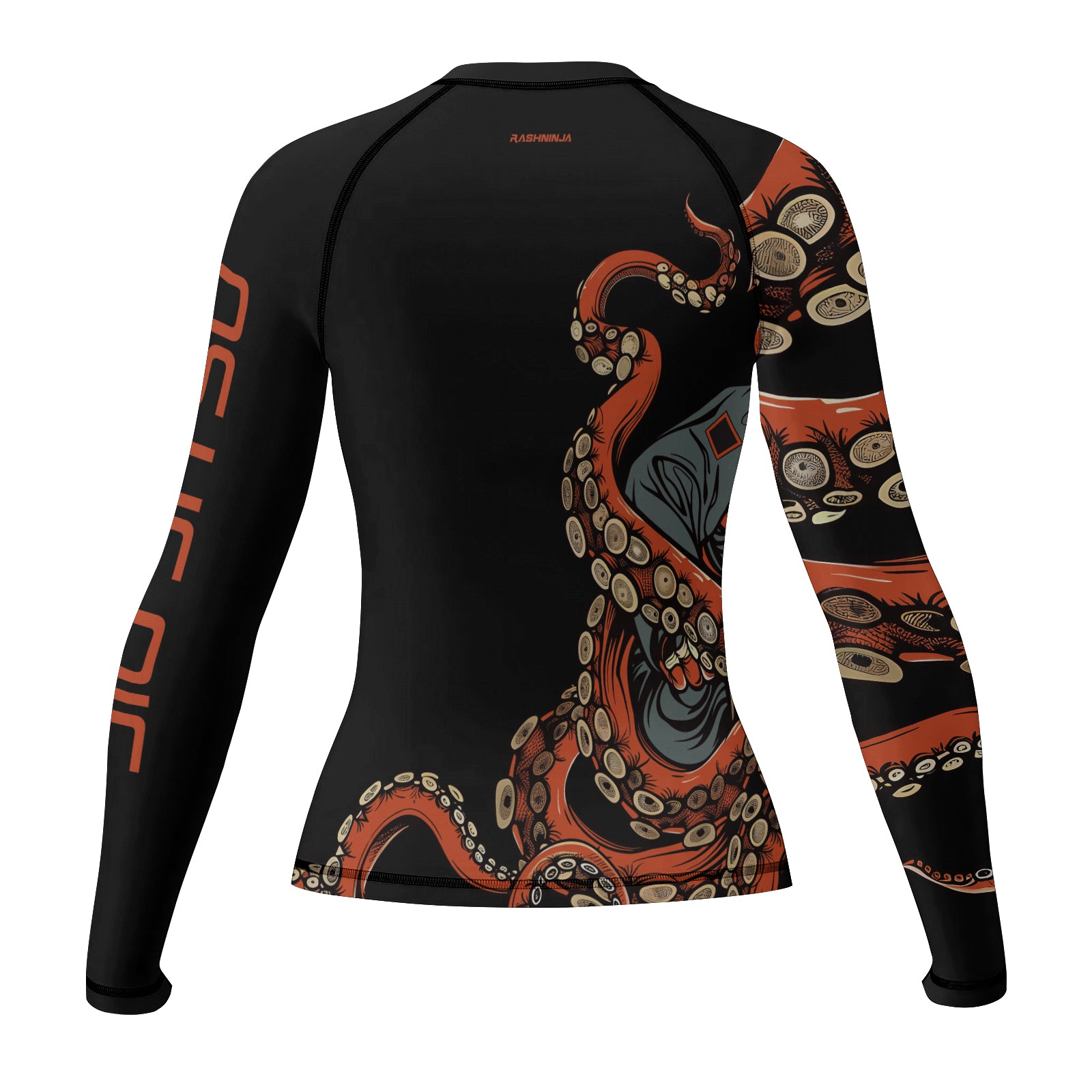 Rashninja Octopus Red Women's Long Sleeve Rash Guard | Surfing