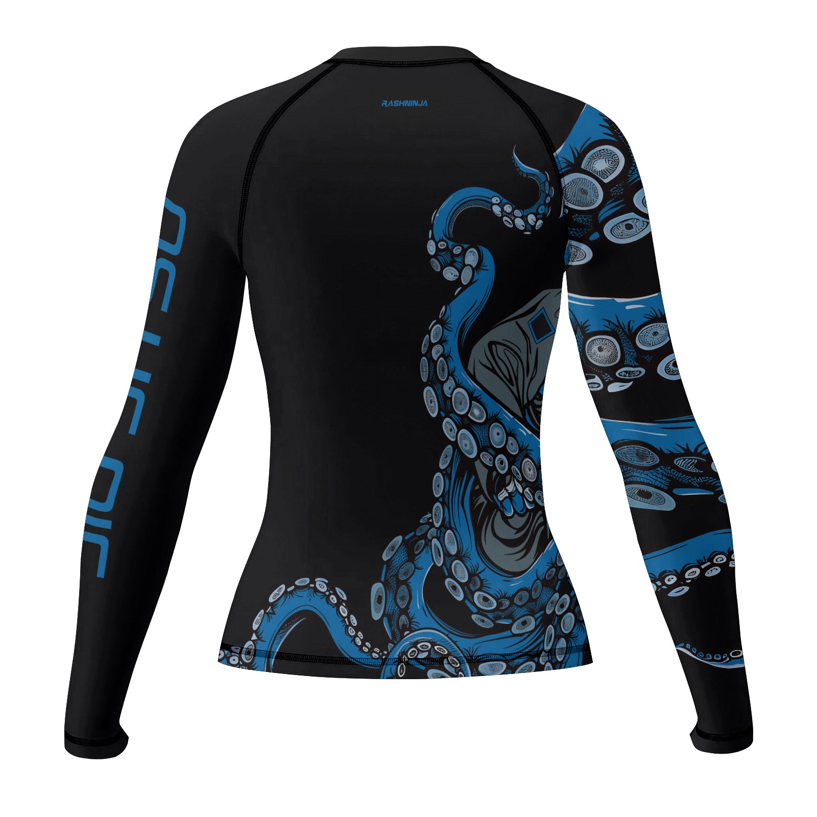 Rashninja Octopus Blue Women's Long Sleeve Rash Guard

