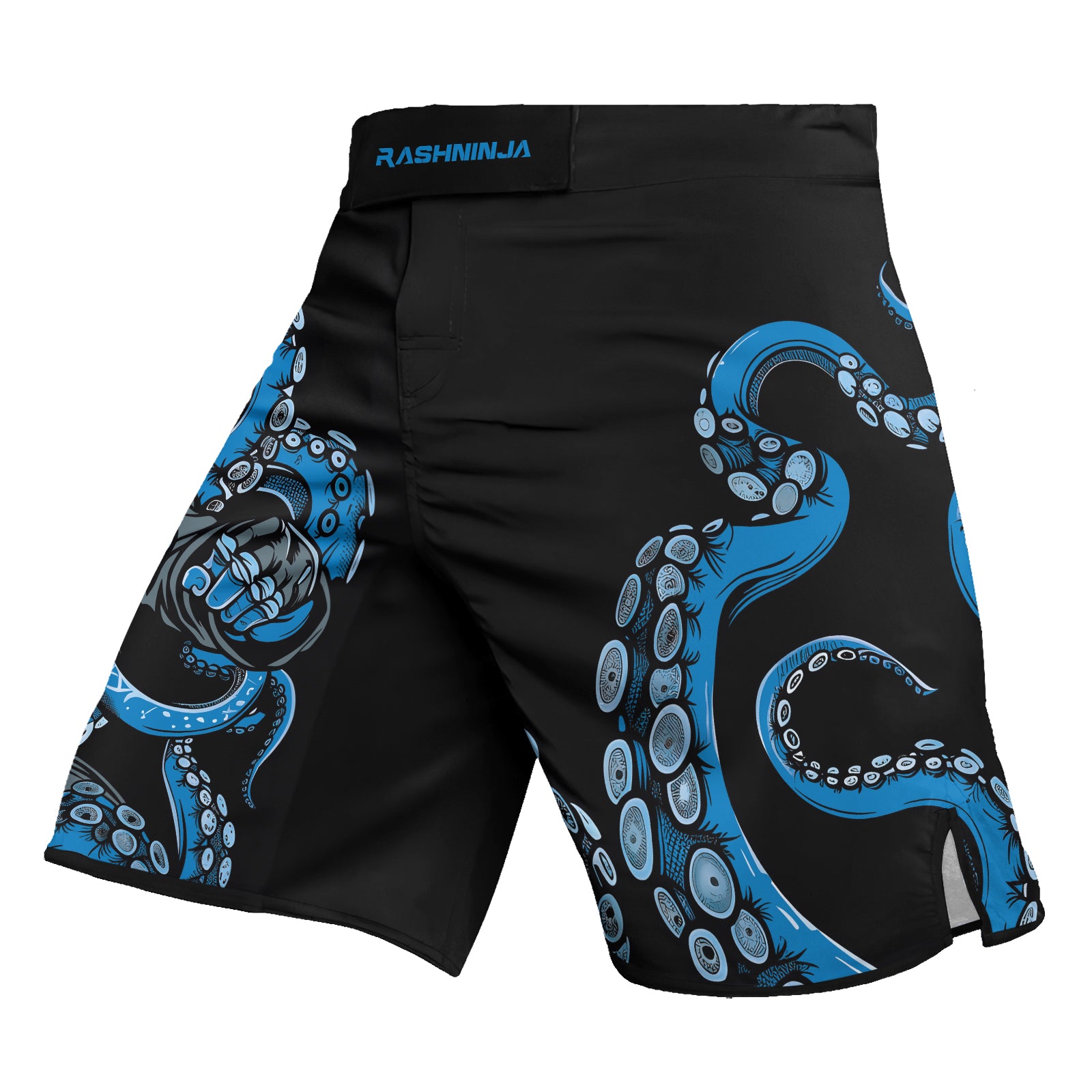 Rashninja Octopus Blue Men's Fight Shorts
