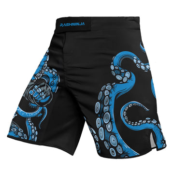 Rashninja Octopus Blue Men's Fight Shorts