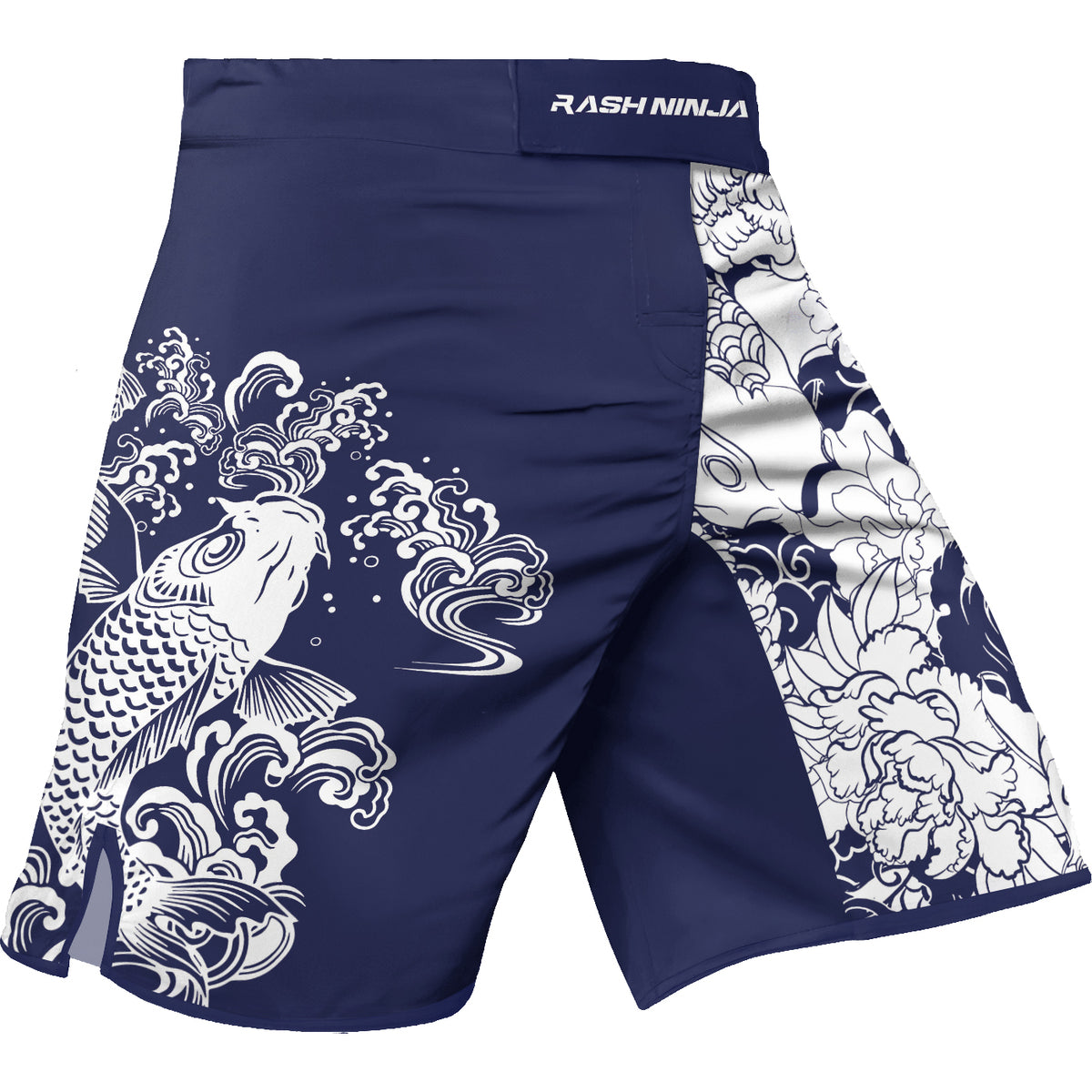 Rashninja Ranked Japanese Koi Fish Men's Fight Shorts | MMA Shorts