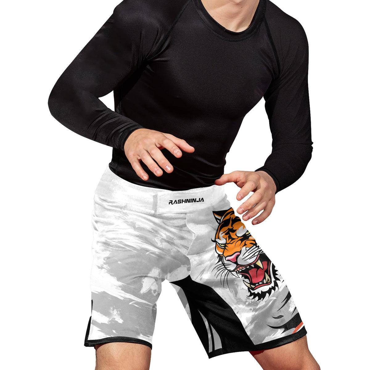 Rashninja Tiger's Power Men's Fight Shorts - Rashninja LLC