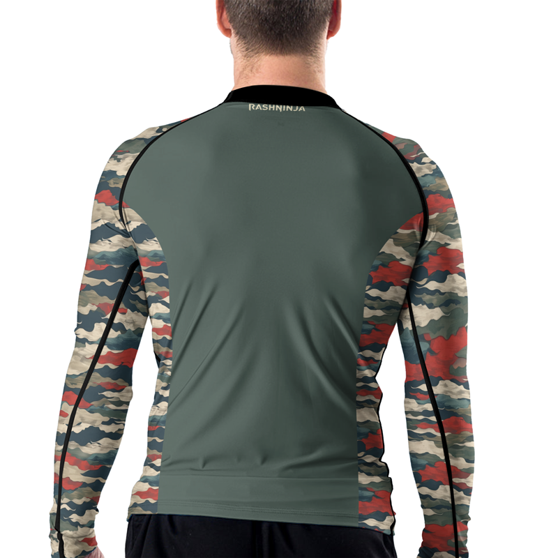 Rashninja Swiss Army Alpenflage Men's Long Sleeve Rash Guard