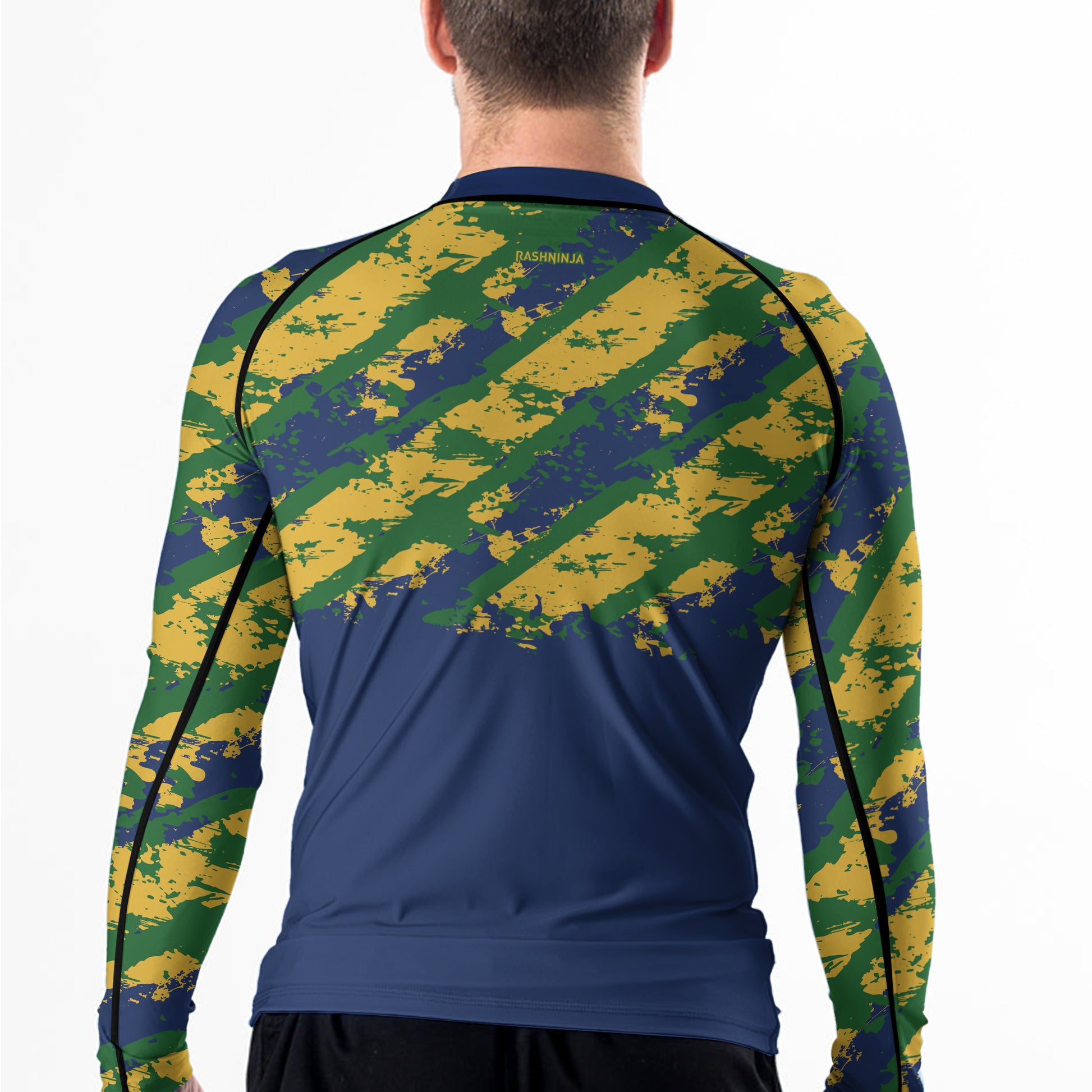 Rashninja Flag of Brazil’s Champions Men's Long Sleeve Rash Guard