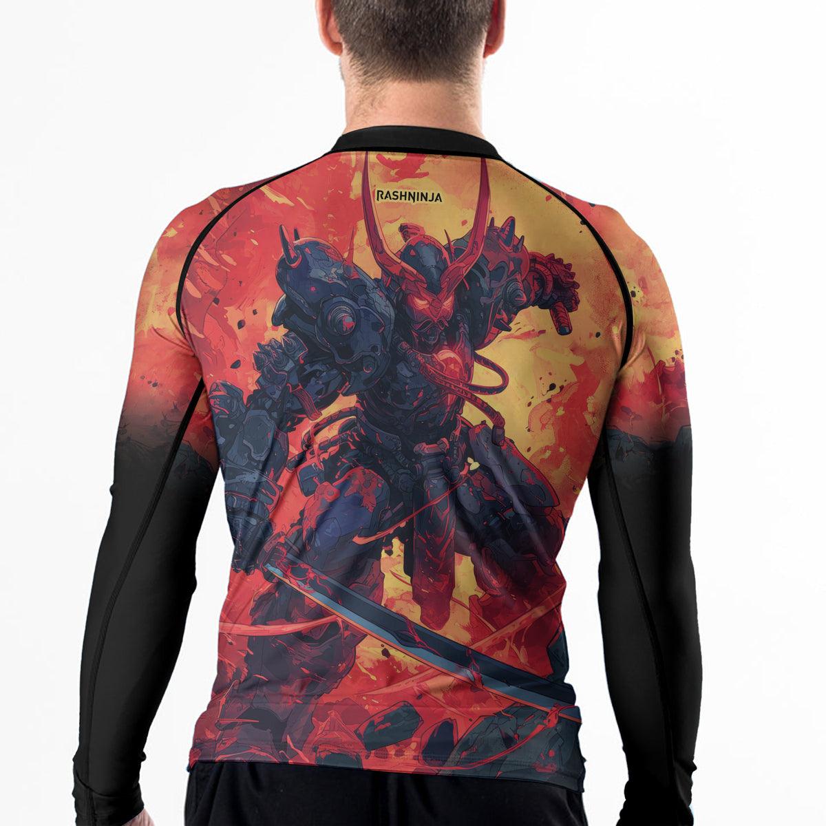 War Machine Rash Guard Rashninja Techno Samurai Men's Long Sleeve Rash Guard | Fightwear