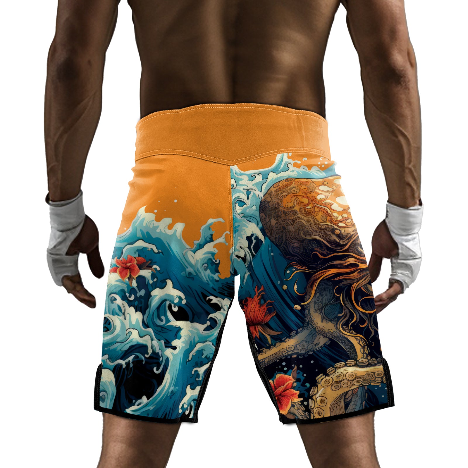 Rashninja Octopus Waves Men's Fight Shorts | Compression Shorts