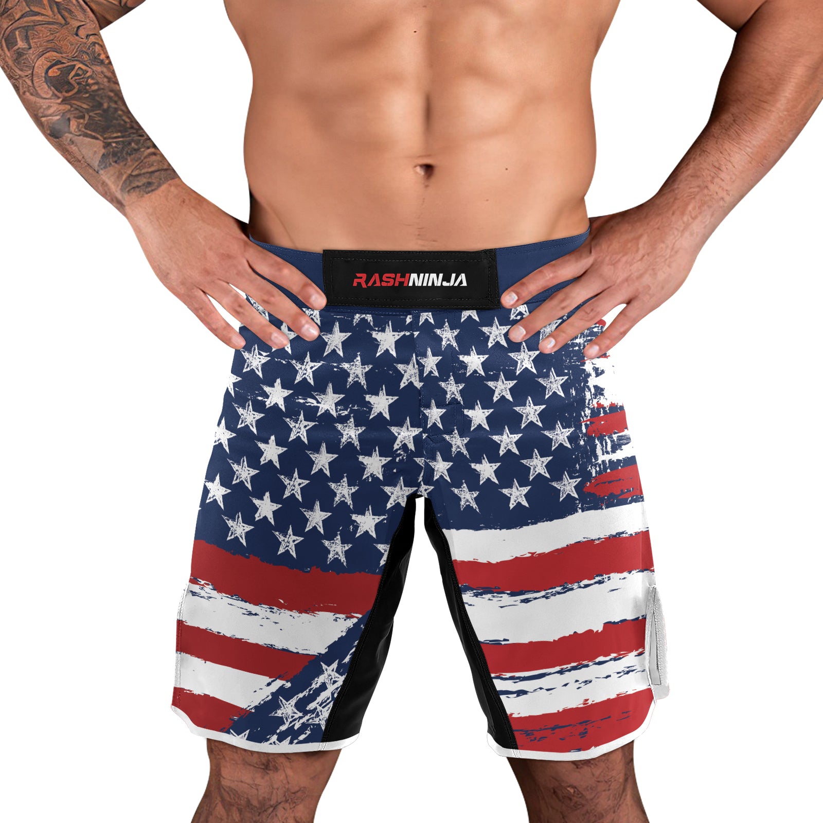 Rashninja Flag of the United States Men's Fight Shorts