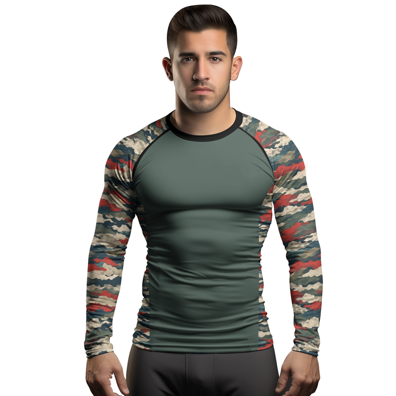 Rashninja Swiss Army Alpenflage Men's Long Sleeve Rash Guard