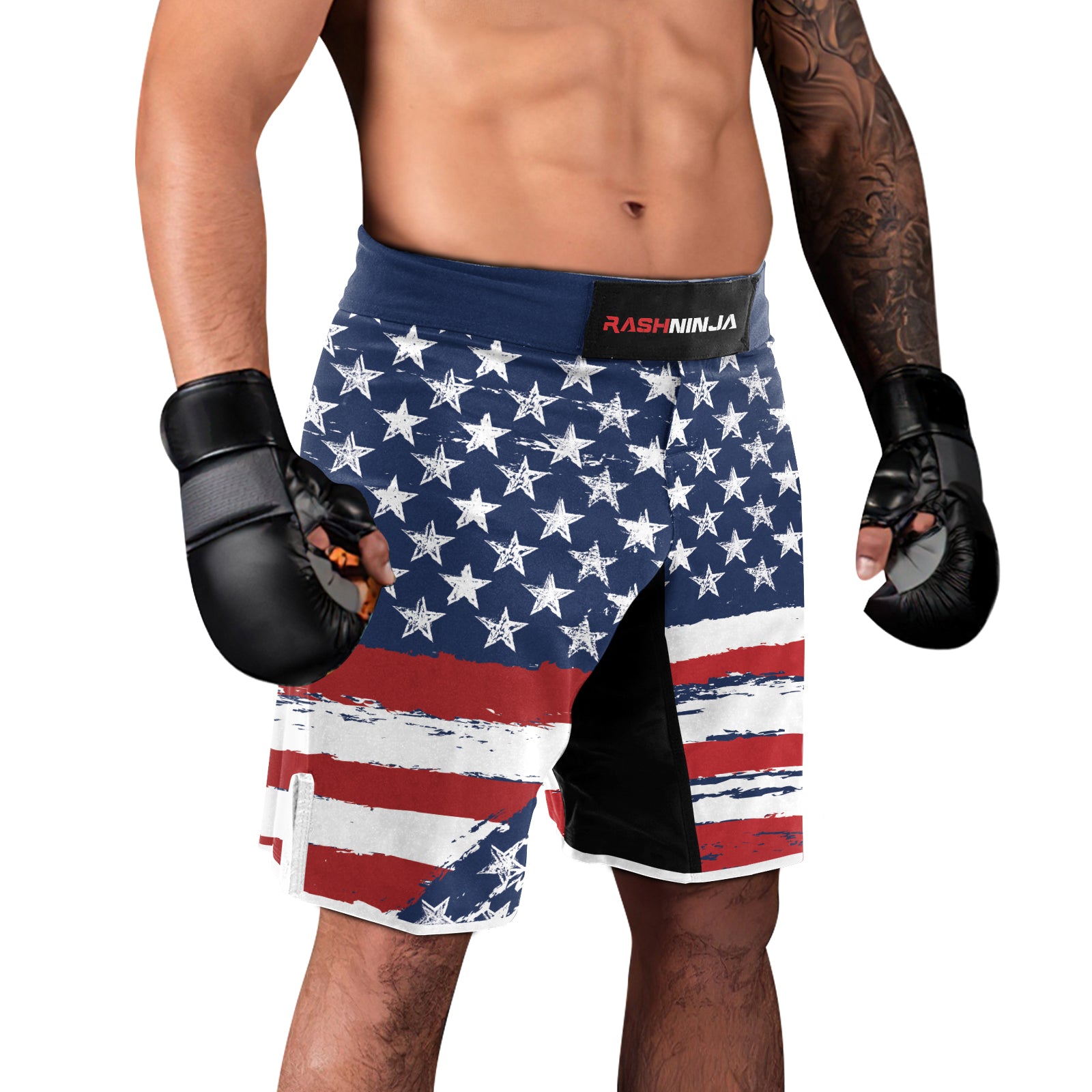 Rashninja Flag of the United States Men's Fight Shorts