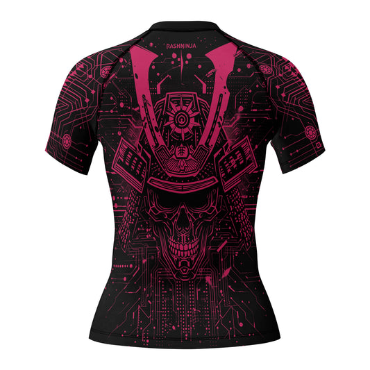 Rashninja Cyber Neon Matrix Women's Short Sleeve Rash Guard