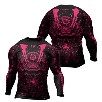 Rashninja Cyber Neon Matrix Men's Long Sleeve Rash Guard