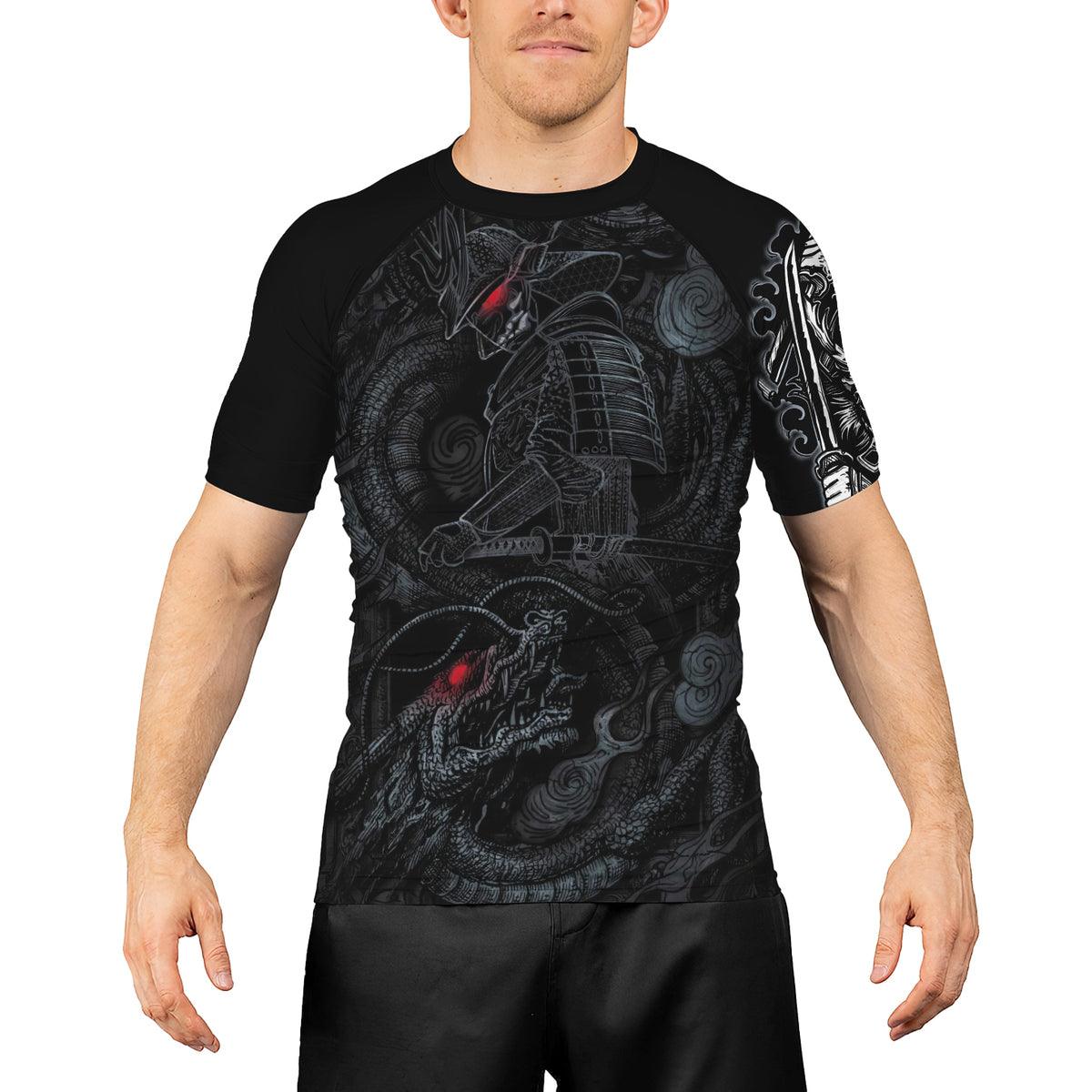 Rashninja Dragon Samurai Oni Men's Short Sleeve Rash Guard | Fightwear