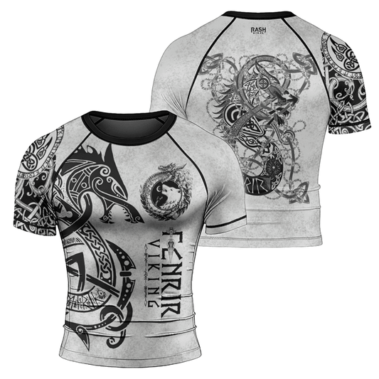 Rashninja Fenrir Viking Men's Short Sleeve Rash Guard - Rashninja LLC