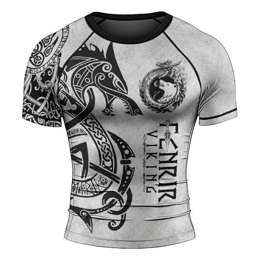 Rashninja Fenrir Viking Men's Short Sleeve Rash Guard - Rashninja LLC