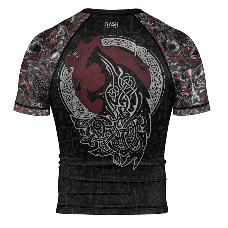 Rashninja Howling Wolf Men's Short Sleeve Rash Guard | Fightwear