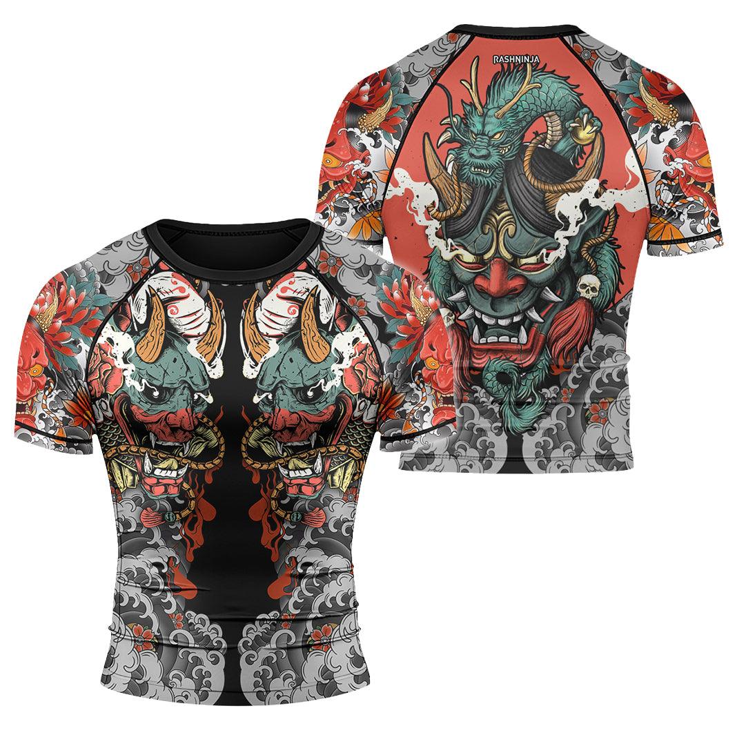 Rashninja Oni Demon Men's Short Sleeve Rash Guard - Rashninja LLC