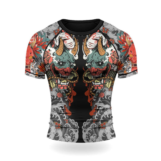 Rashninja Oni Demon Men's Short Sleeve Rash Guard - Rashninja LLC