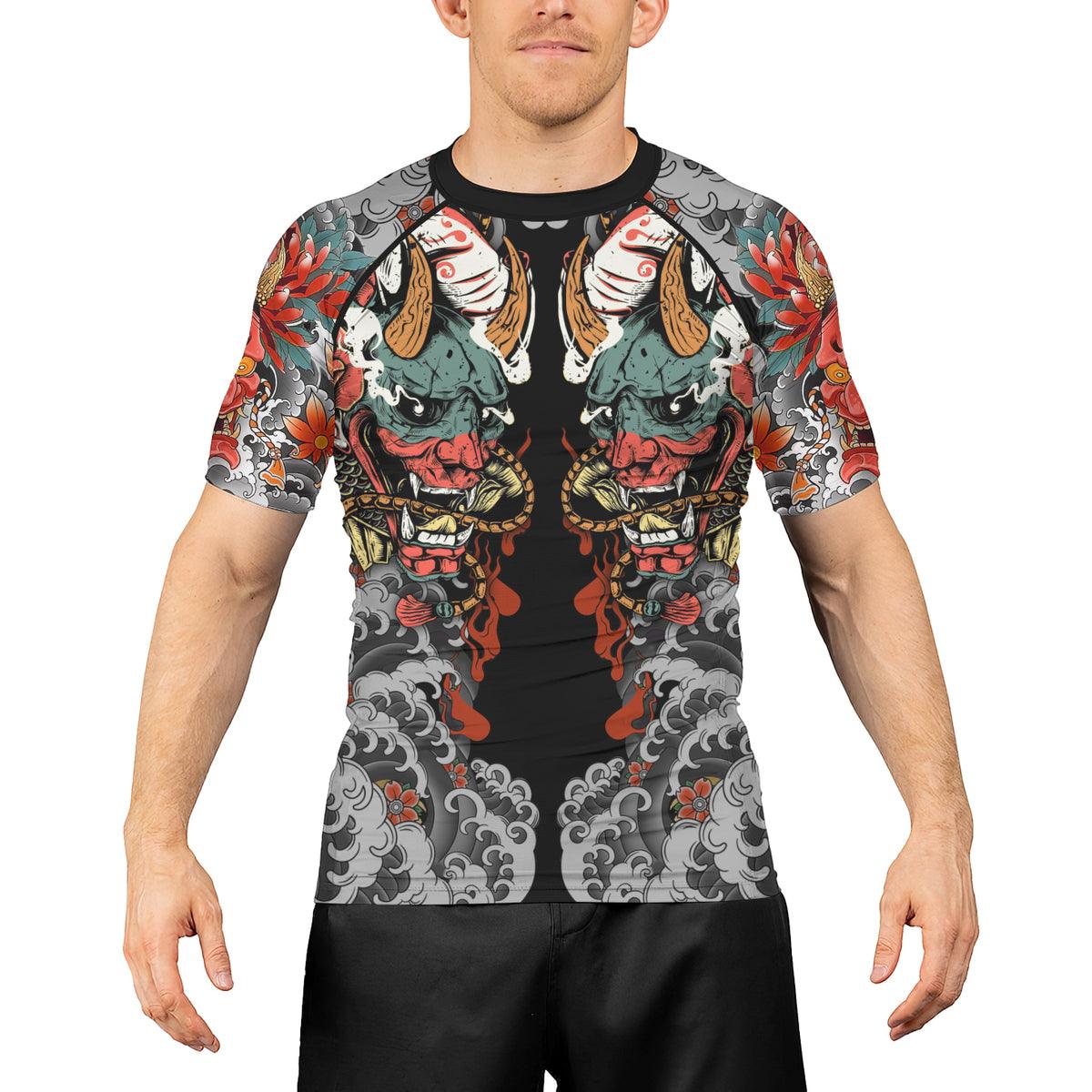 Rashninja Oni Demon Men's Short Sleeve Rash Guard - Rashninja LLC