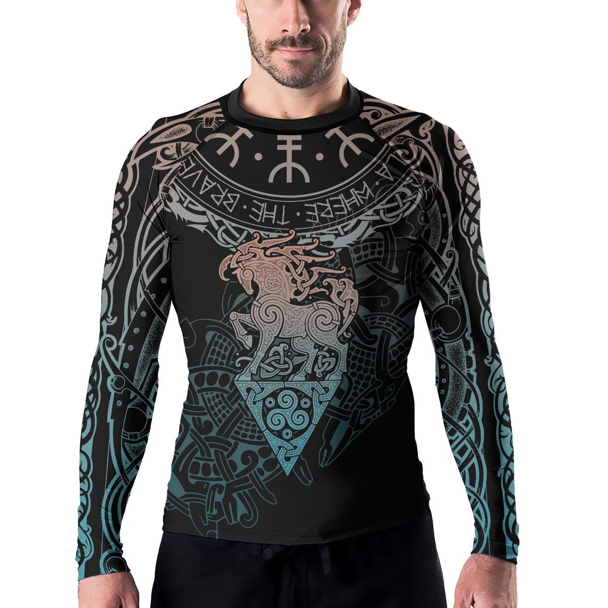 Rashninja Warrior Horse Men's Long Sleeve Rash Guard | Fightwear