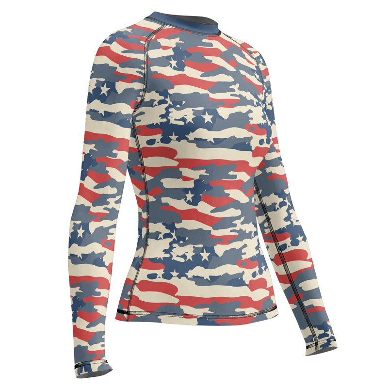 Rashninja American Camouflage Women's Long Sleeve Rash Guard