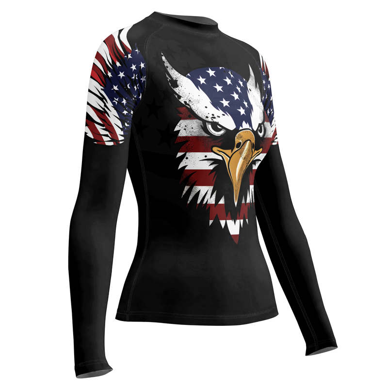 Rashninja American Eagle Head Women's Long Sleeve Rash Guard