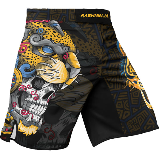 Rashninja Aztec Tribal Jaguar Men's Fight Shorts