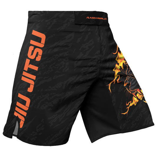 Rashninja Regal Roar Men's Fight Shorts | Lion Compression Shorts