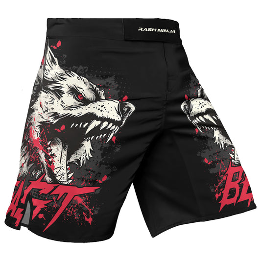 Rashninja Wolf Tribal Spirit Men's Fight Shorts