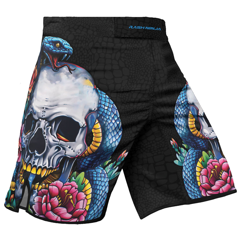 Rashninja Snake Dark Bloom Men's Fight Shorts

