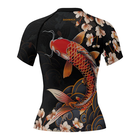 Rashninja Koi Sakura Flow Women's Short Sleeve Rash Guard