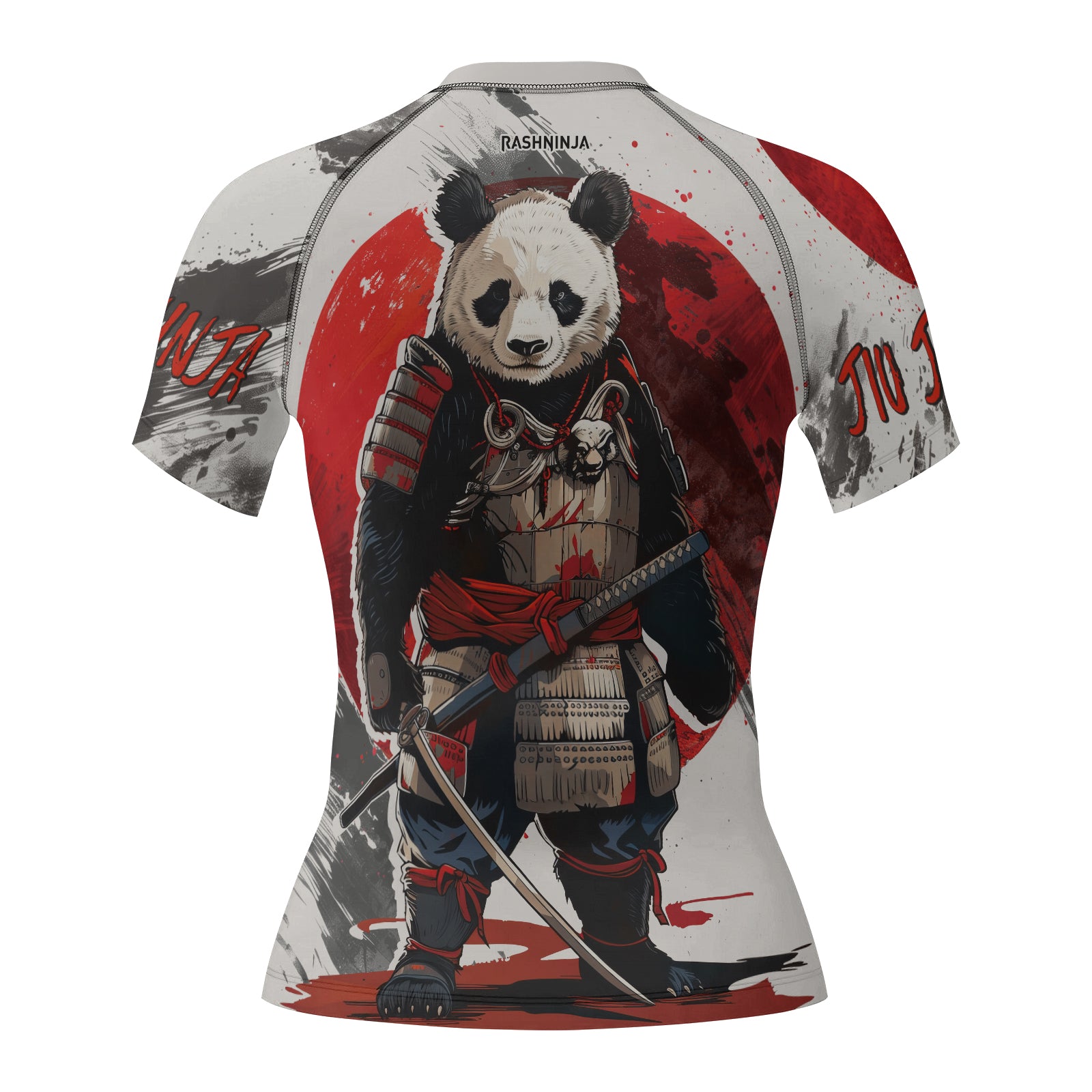 Rashninja Panda Samurai Armor Women's Short Sleeve Rash Guard