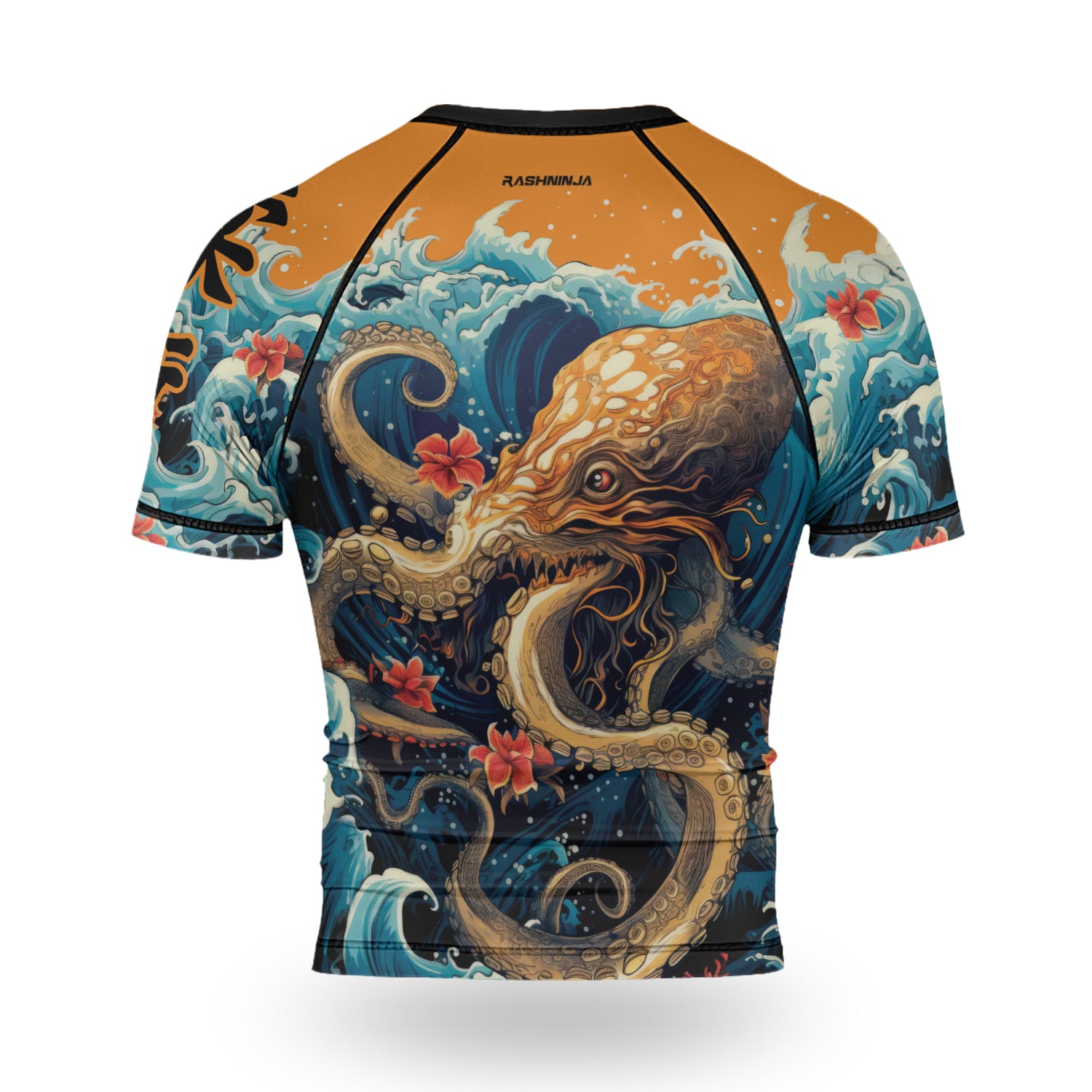 Rashninja Octopus Waves Men's Short Sleeve Rash Guard | Rash Guard