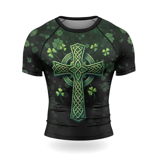 Rashninja Irish Patrick Men's Short Sleeve Rash Guard | Patrick Shirt