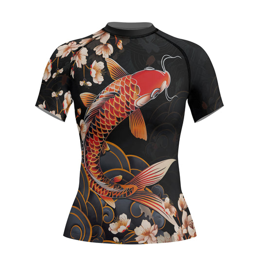 Rashninja Koi Sakura Flow Women's Short Sleeve Rash Guard