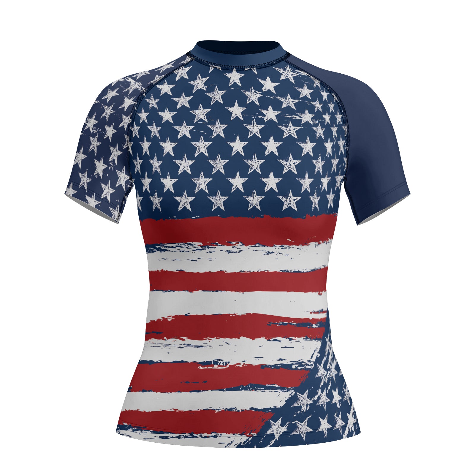 Rashninja Flag of the United States Women's Short Sleeve Rash Guard