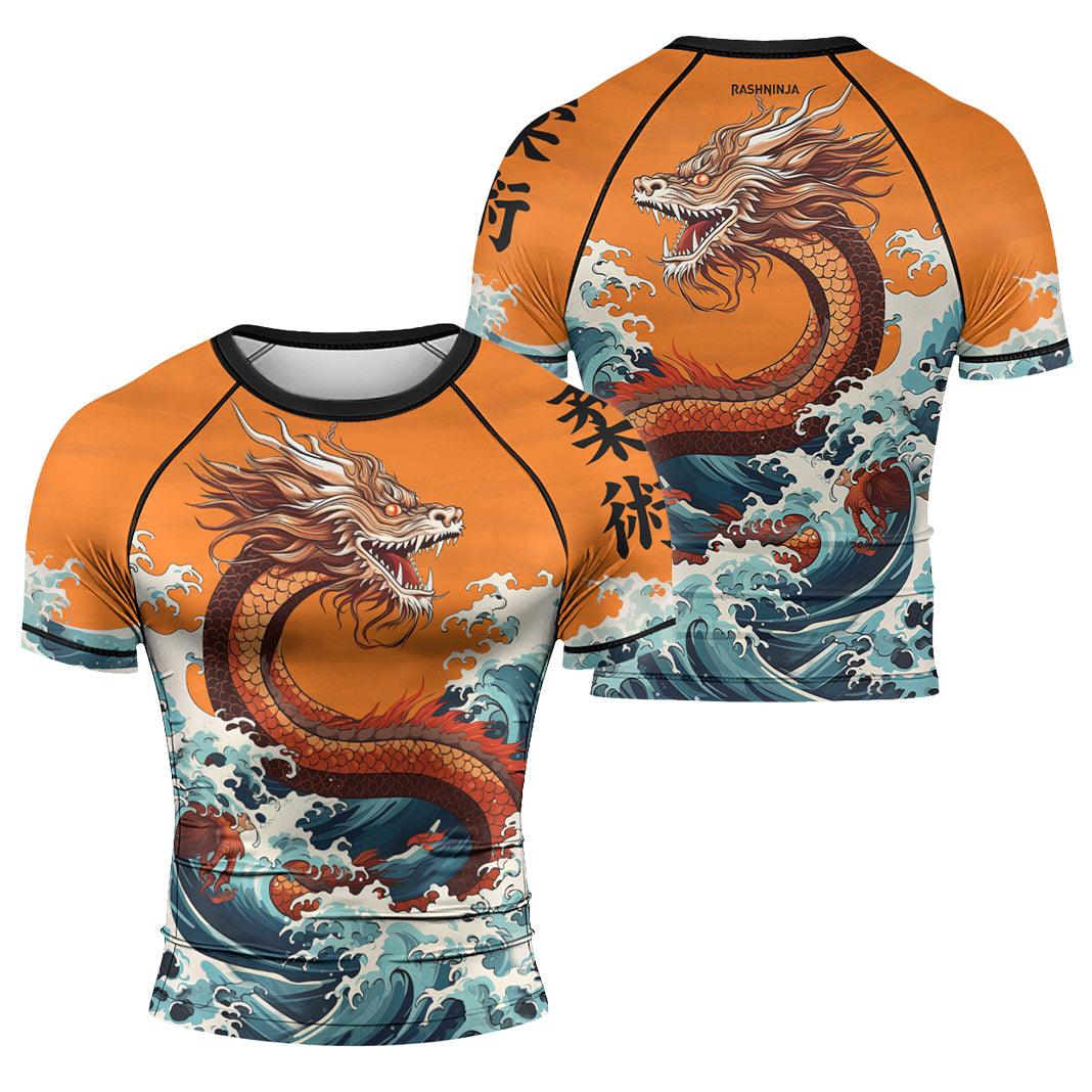 Rashninja Mythical Majesty Dragon Men's Short Sleeve Rash Guard